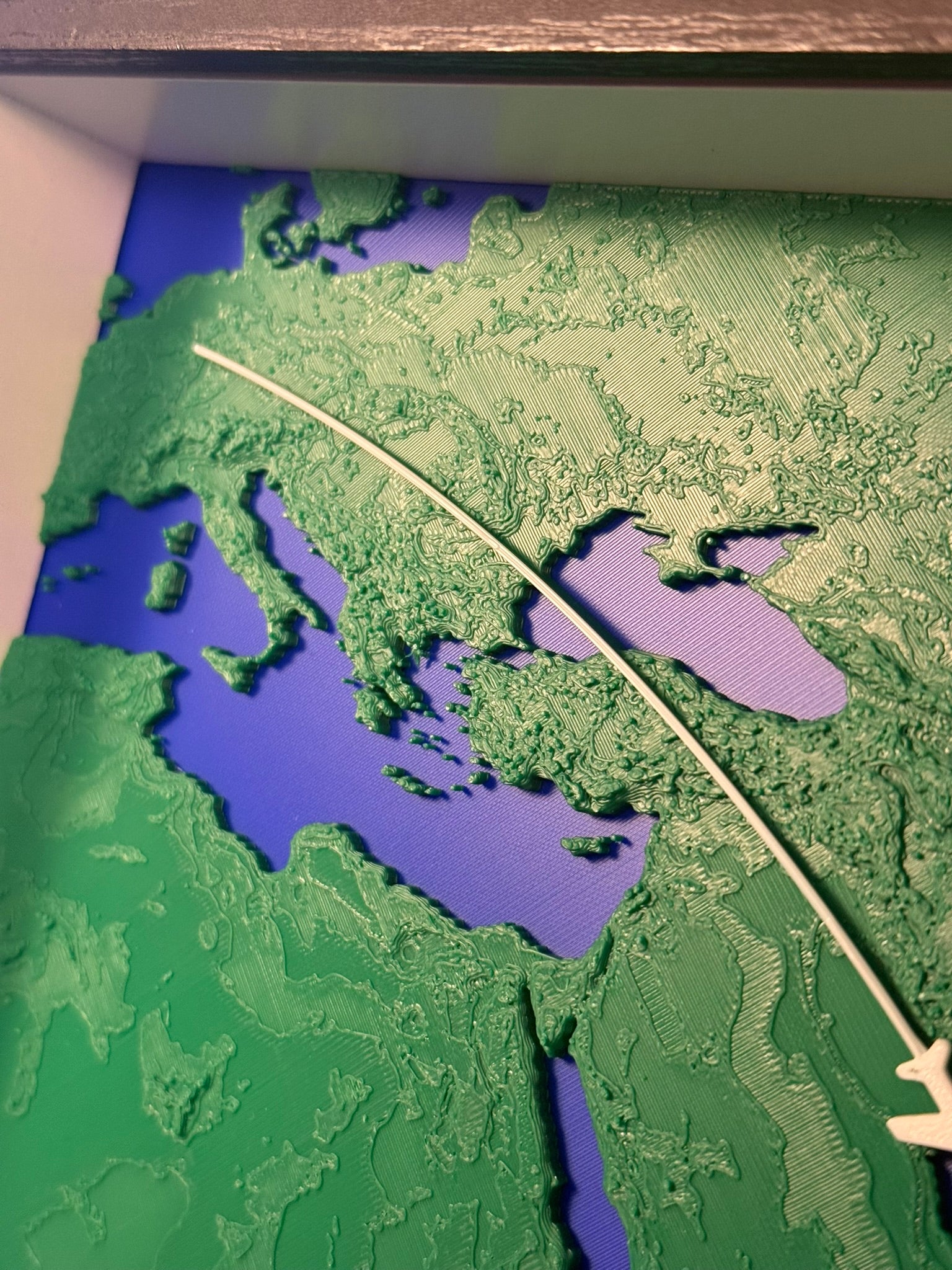 Personalisierbare 3D-Flugroute Bunt