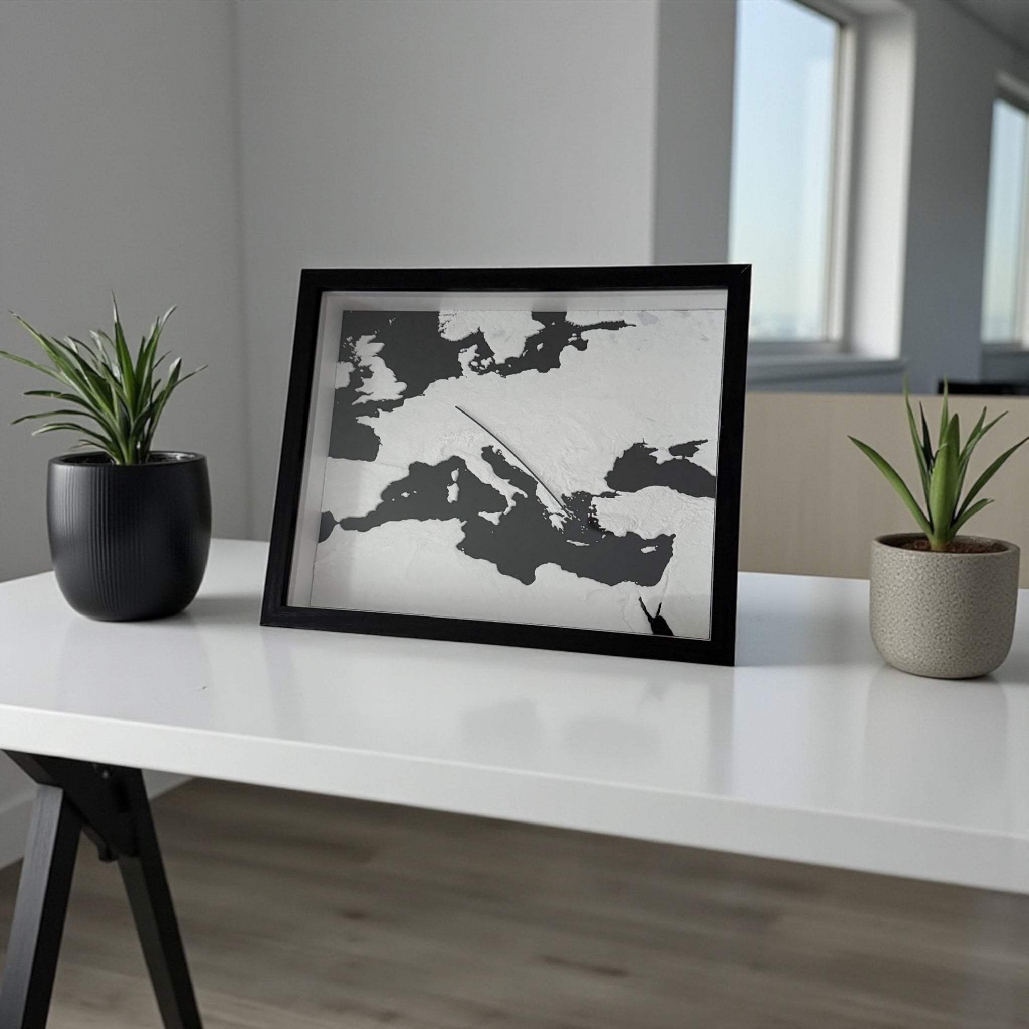 Personalisierbare 3D-Flugroute Weiß