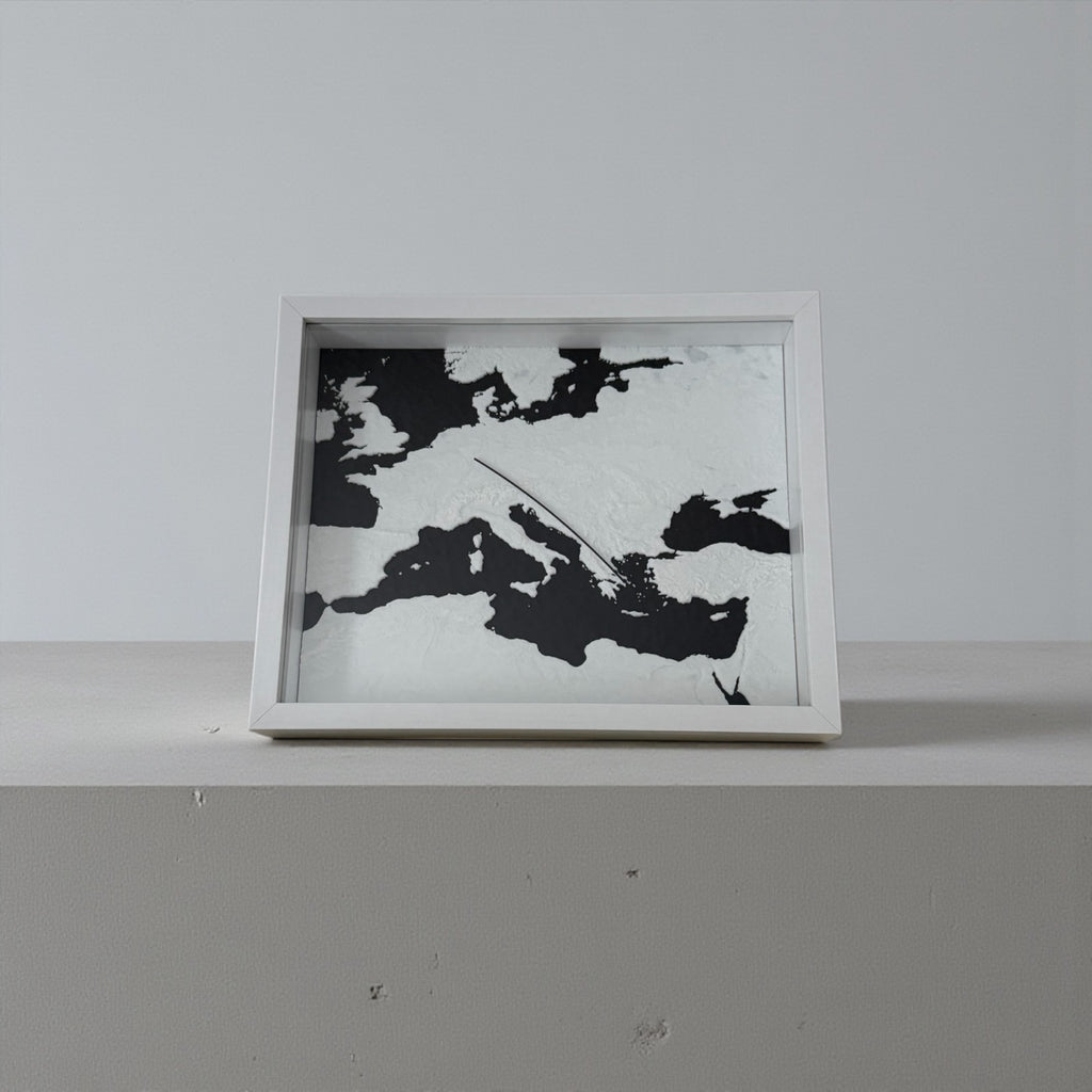 Personalisierbare 3D-Flugroute Weiß