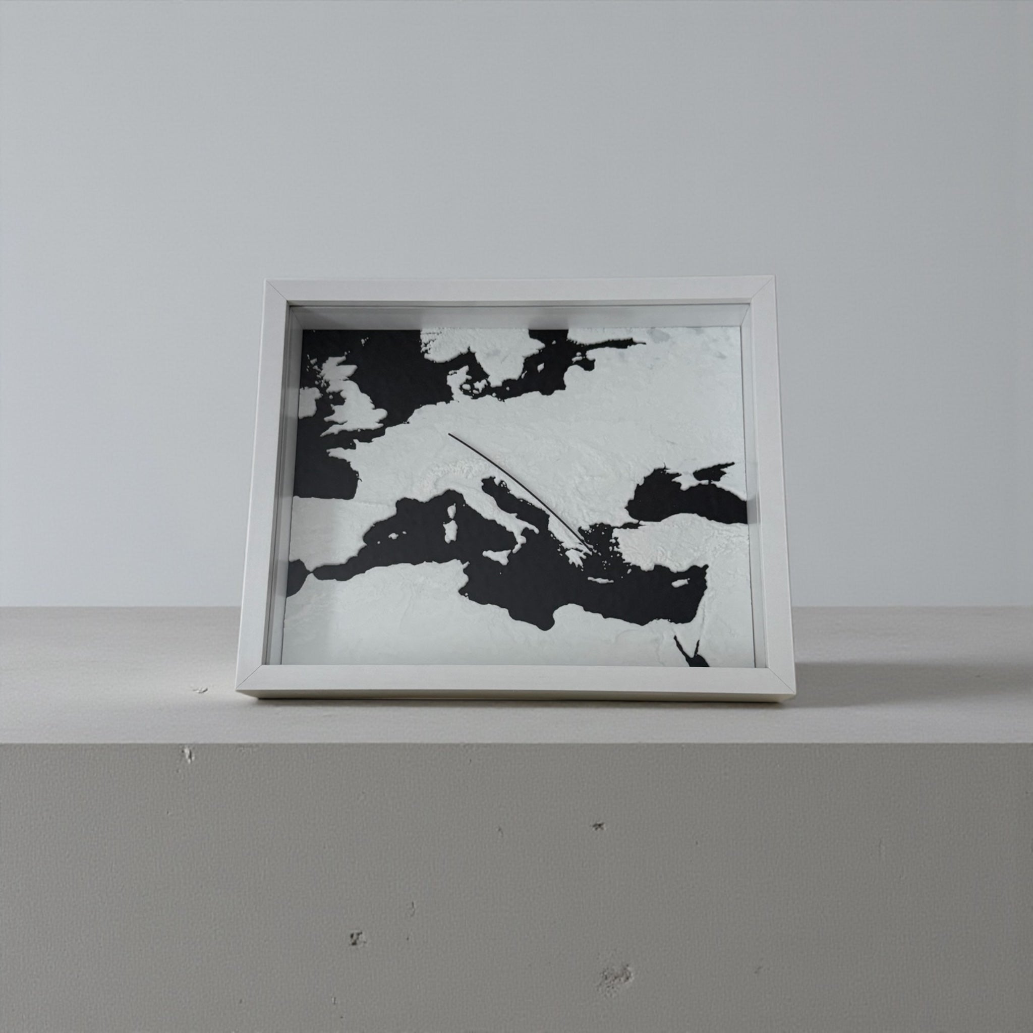 Personalisierbare 3D-Flugroute Weiß