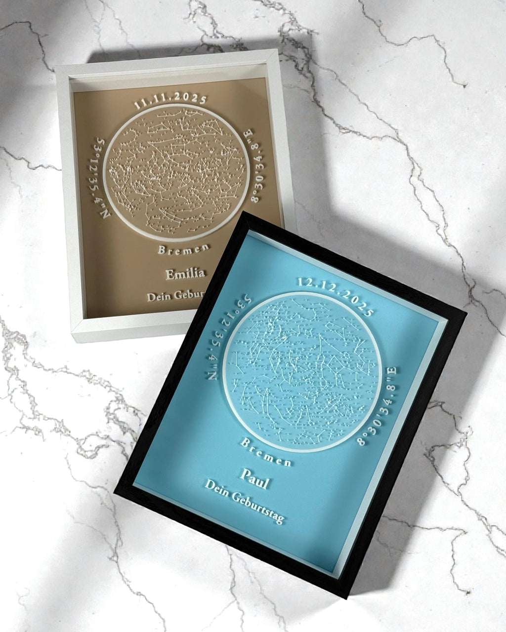 Customizable 3D Star Map - Black